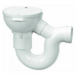 PF800 Series Threaded Plastic White Floor Drain, 2"