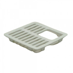 Three Quarter Top Grate, White, 9-1/2"
