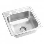 Bealeton Single Bowl Drop-In Kitchen Sink, 3-Hole
