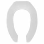 Elongated Open Front Toilet Seat, White