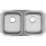 Plomosa Double Bowl Undermount Kitchen Sink, Steel