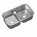Stainless Steel Kitchen Sink, 2 Bowl, Residential
