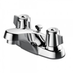 Kinross Centerset Bathroom Sink, Polished Chrome