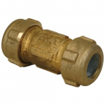 Compression Brass Coupling, 125 psi, 3/8", 3" Length