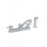Faucet Two Handle Kitchen, Polished Chrome