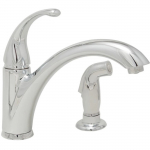 Kitchen Faucet with Side Spray, Polished Chrome