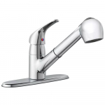 Single Handle Pull Out Kitchen Faucet in Chrome