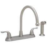 Two Handle Kitchen Faucet, PVD Brushed Nickel