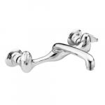 Wall Mount Two Handle Service Faucet, Chrome