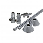 Sink 5/8" x 3/8" x 12" Supply Kit, Chrome