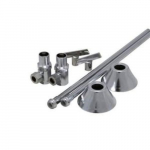 Sink 3/8" Supply Kit, Chrome Plated, 125 psi