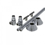 Sink 1/2, x 3/8" Supply Kit, Chrome Plated