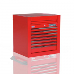 Single Bank Top Chest, Red, 27" 7-Drawer
