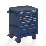 Single Bank Roller Cabinet, Blue, 27" 7-Drawer