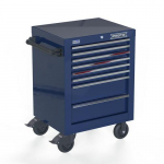 Single Bank Roller Cabinet, Blue, 27" 8-Drawer