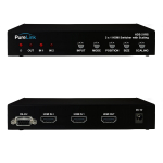 2x1 HDMI Switcher with Scaling, 6.75 Gbps, 10W