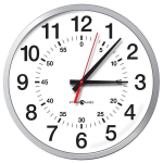 RF Series Analog Wall Clock 13" Silver