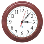 RF Series Analog Wall Clock 16.5" Cherry Wood