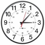 RF Series Analog Wall Clock 17" Black