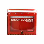 Steel Portable Group Lockout Box - 8 Hook, Red