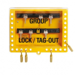 Wall Mounted Group Lockout Box 320x270x85mm, Yellow