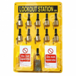 10 Brass Padlock Lockout Station
