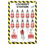 10 Lock Lockout Station with Contents