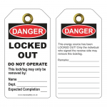 Tag Danger "Locked Out Do Not Operate", 75x160mm