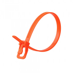 EveryTie 6 Inch Fluorescent Orange Releasable Tie