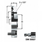 Adapter Plate, Short Taper 11, External Diameter 280mm