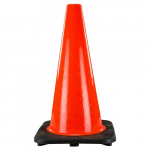 Traffic Safety Cone, 28", Orange, PVC, Molded