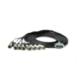 Audio Cable 25Pin DSub Male To 8 XLR Male, 15 ft