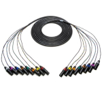 Snake Cable 8-Channel XLR Male/Female, 25 ft