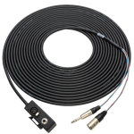 Audio Cable 2-Channel XLR Male to 1/4" TS, 100 ft