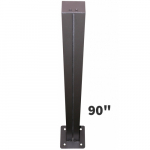 P90B 90" H Single Post with 6" sq Baseplate