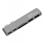 Dual USB-C Hub, Card Reader, PD Adapter