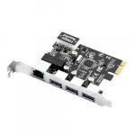 USB 3.0 3-Port Hub with LAN PCIe Host Card