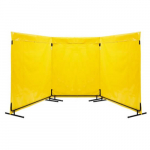Portable Safety Screen, 5' x 4', Yellow