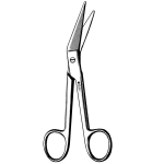 Knowles 5-1/2" Bandage Scissors with Angled Shanks