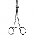 Vorse Tube Occluding Forceps with Guard, Serrated, 7"