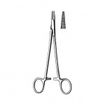 Brown Needle Holder 6-3/4", Rounded Jaws