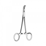 Baby Mixter Forceps, Curved, Partially Serrated, 5"