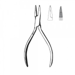 Needle Nose Pliers, Delicate with Grooves, 5-1/4"