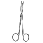 Kilner 6" Dissecting Curved Scissors with Flat Tips
