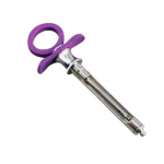 Aspirating Syringe C-W Type Purple Silicone Grip