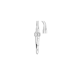 Foerster Iris Forceps, Serrated, 3-3/4", Curved