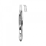 McPherson Forceps, Angled, 4mm x 0.3mm Tip, 4"