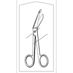 Econo Sterile Lister Bandage Scissors, 7-1/4"