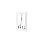 Merit Sterile Iris Scissors, 4-1/2", Straight