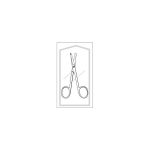Econo Sterile Spencer Littauer Suture Scissors, 3-1/2"